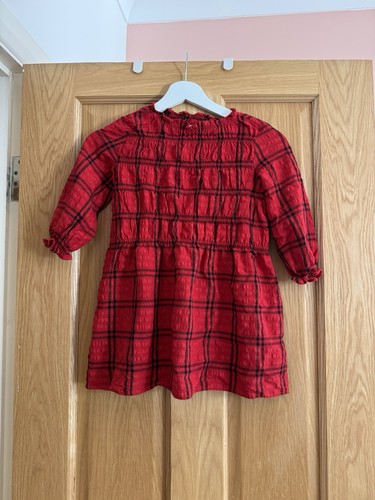 Zara girls red tartan check - red,