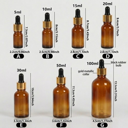 Amber glass dropper - glass,