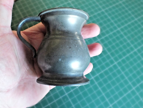 Antique pewter gill measure - gill,