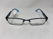 VICTORIOUS EYEWEAR V421 BLACK BLUE 50-17-135 FLEX HINGE EYEGLASSES EJ36