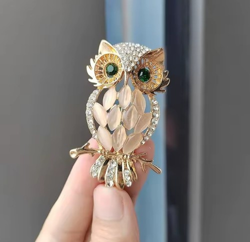 Stunning owl opal brooch - stunning,