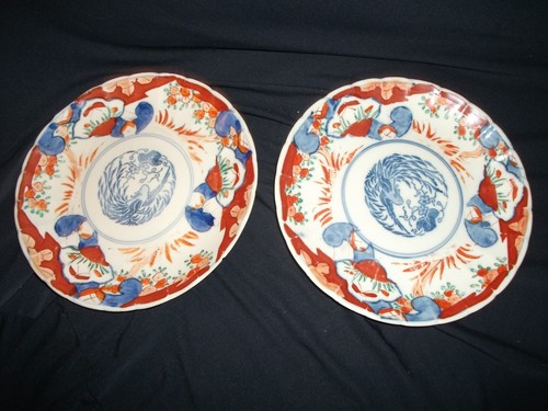 Pair vintage japanese imari - vintage,