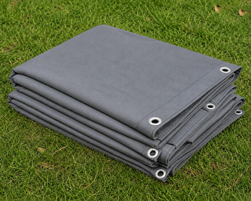 Grey tarpaulin tarp heavy - grey,