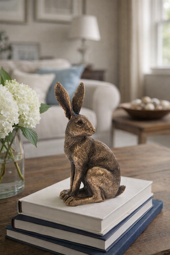 Decorative sitting hare - decorative,