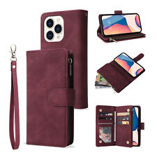 Luxury Zip Wallet Leather Case Cover For iPhone 17 13 12 14 15 16 Pro Max 11 XR