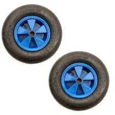 2 x Dinghy 400x8 Launch Trolley Wheels Pneumatic Boat Trailers 1" Centre Hole 