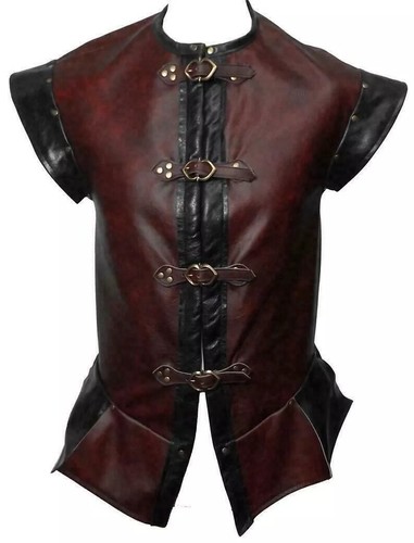 Italian leather jerkin red - italian,