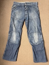 G-Star Shortcut Elwood 5620 Men Blue Straight Regular Jeans W32 L29 (2495)