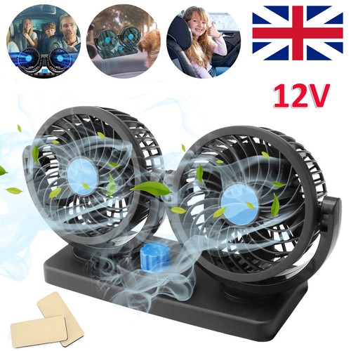 12v dual head car fan - head, 360°