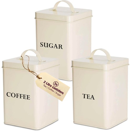 Tea coffee sugar - sugar, canisters