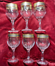 6 Wine Goblets Elegant Silver