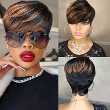 UK Cut Wig Women Natural Black