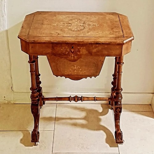 Victorian walnut sewing - a,
