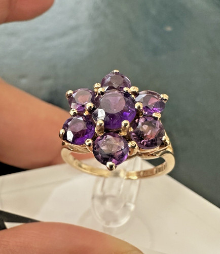 Vintage 9ct gold amethyst - vintage,