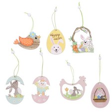 14pcs Easter Wooden