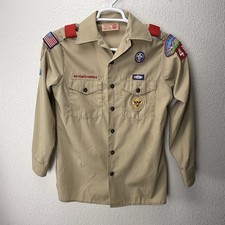 Boy Scouts Of American BSA Uniform Shirt Mens Size Small USA Patches
