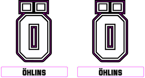 Ohlins upper fork decals - fork,