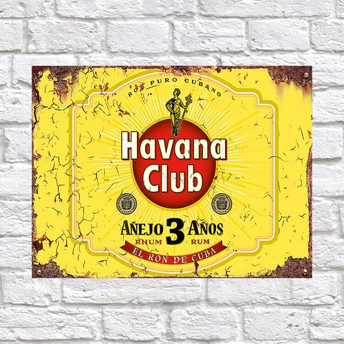 Havana club retro metal - metal, tin