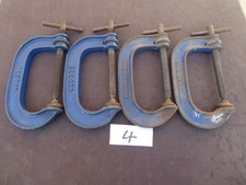 Set of Four Record 4" G Clamps - 4" Capacity - Made in England (4)