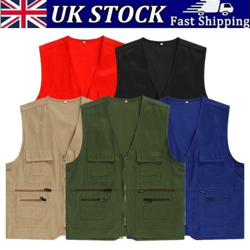 Mens multi pocket utility vest - mens,