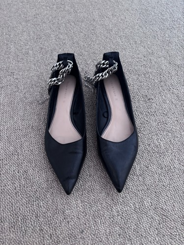 Zara woman black leather - zara,