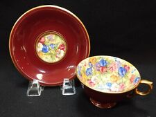 Vintage Royal Winton Grimwades Best Gold Burgandy "Sweet Pea" Cup & Saucer Set