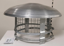 ROUND TOWER CHIMNEY CAP C/W BIRD SCREEN CANOPY CHIMNEY COWL