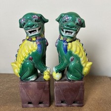 A Pair Chinese Sancai Glazed