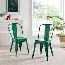 Colton Tolix Style Industrial Metal Dining Chair Set of 2 Modern