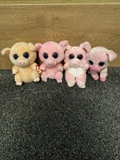 Pig Beanie Boo Bundle VGC with Tags Except 2 Plush Soft Toy
