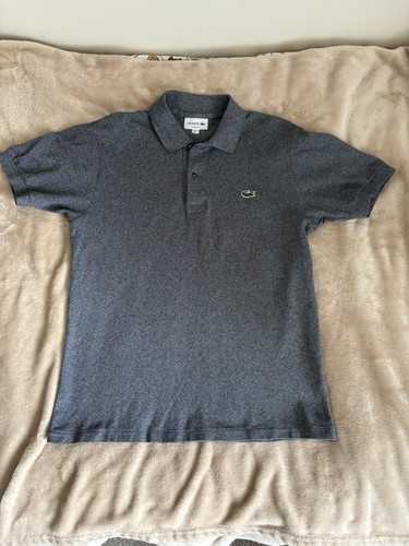 Mens lacoste grey polo shirt - lacoste, t