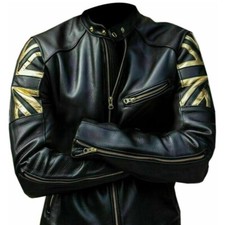 UK Flag Mens Biker Vintage