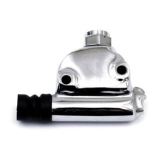 Lockheed-Wagner Style Chrome Cast Gray Brake Master Cylinder for Harley-Davidson 73-79