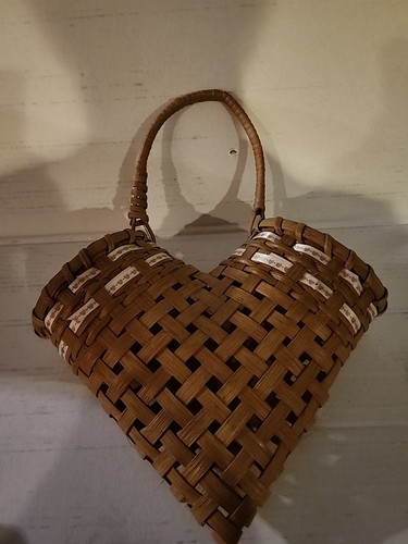 Ornate woven heart - , basket
