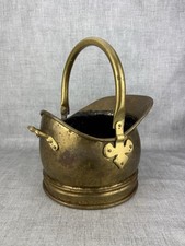Antique Helmet Coal Scuttle Vintage Copper Fire Bucket Original Un Cleaned