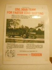 1957 FERGUSON FE-35 TRACTOR, LOADER & 3 TON TRAILER ADVERT (LAMINATED PHOTOCOPY)