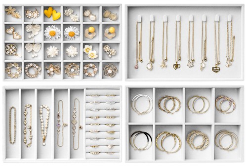 Velvet jewelry drawer - velvet,