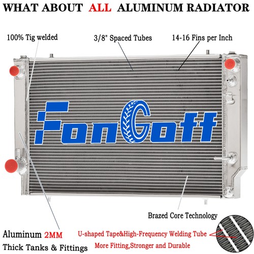 Rows aluminum radiator fit - rows,