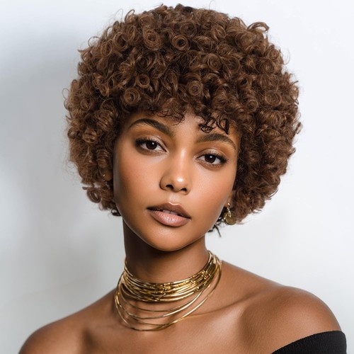 Style icon short afro - short,