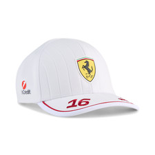 Scuderia Ferrari F1 Team PUMA Charles Leclerc Baseball Cap Hat 2025 White Adults