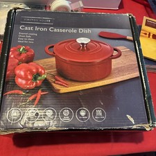 Kirkton House Cast Iron Casserole Dish 2.4L Capacity Boxed Unused 