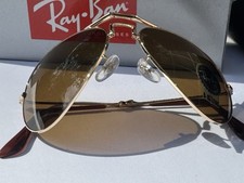 NEW Ray-Ban RB3479 001/33 Folding Aviator Gold B-15 Brown lenses 58mm Sunglasses
