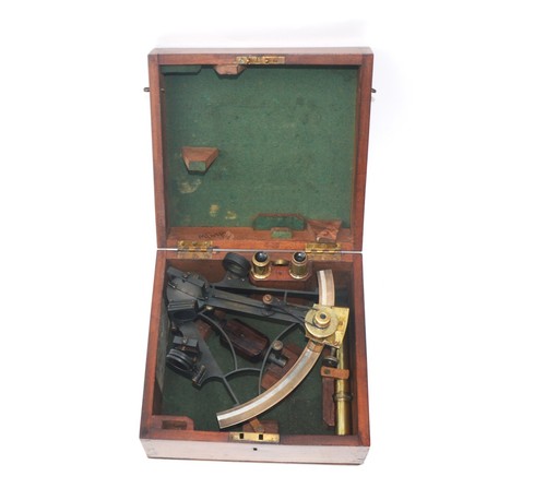 Sextant and case - smaller, than