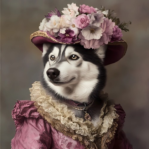 Siberian husky with - husky,