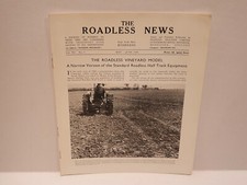 Roadless News May-June 1950 edition Fordson Vineyard half track tractor brochure