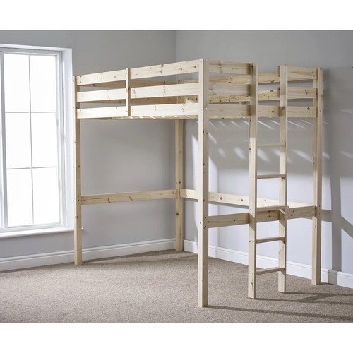 Wooden high sleeper - wooden, double
