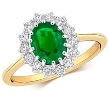 Real Emerald and Diamond Ring