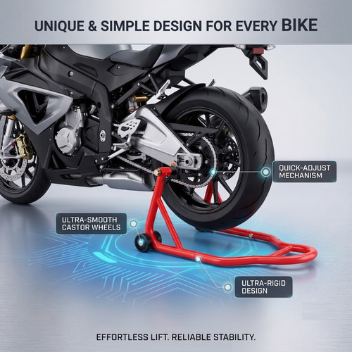 Motorcycle rear paddock stand - rear,
