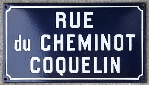 Old french enamel - french, sign