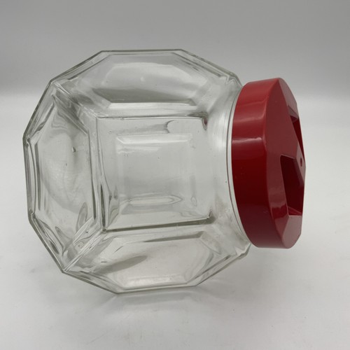 Vintage glass biscuit barrel - biscuit,